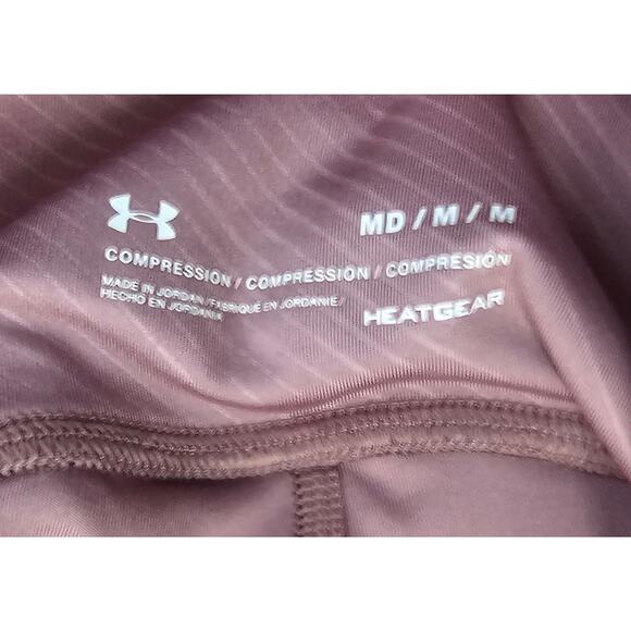 Under Armour compression UA Fly Fast Embossed Tights heat gear M light pink EUC - Picture 7 of 11
